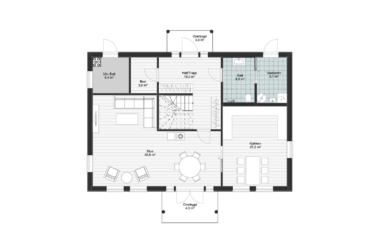 Høgeloft — plantegning 1