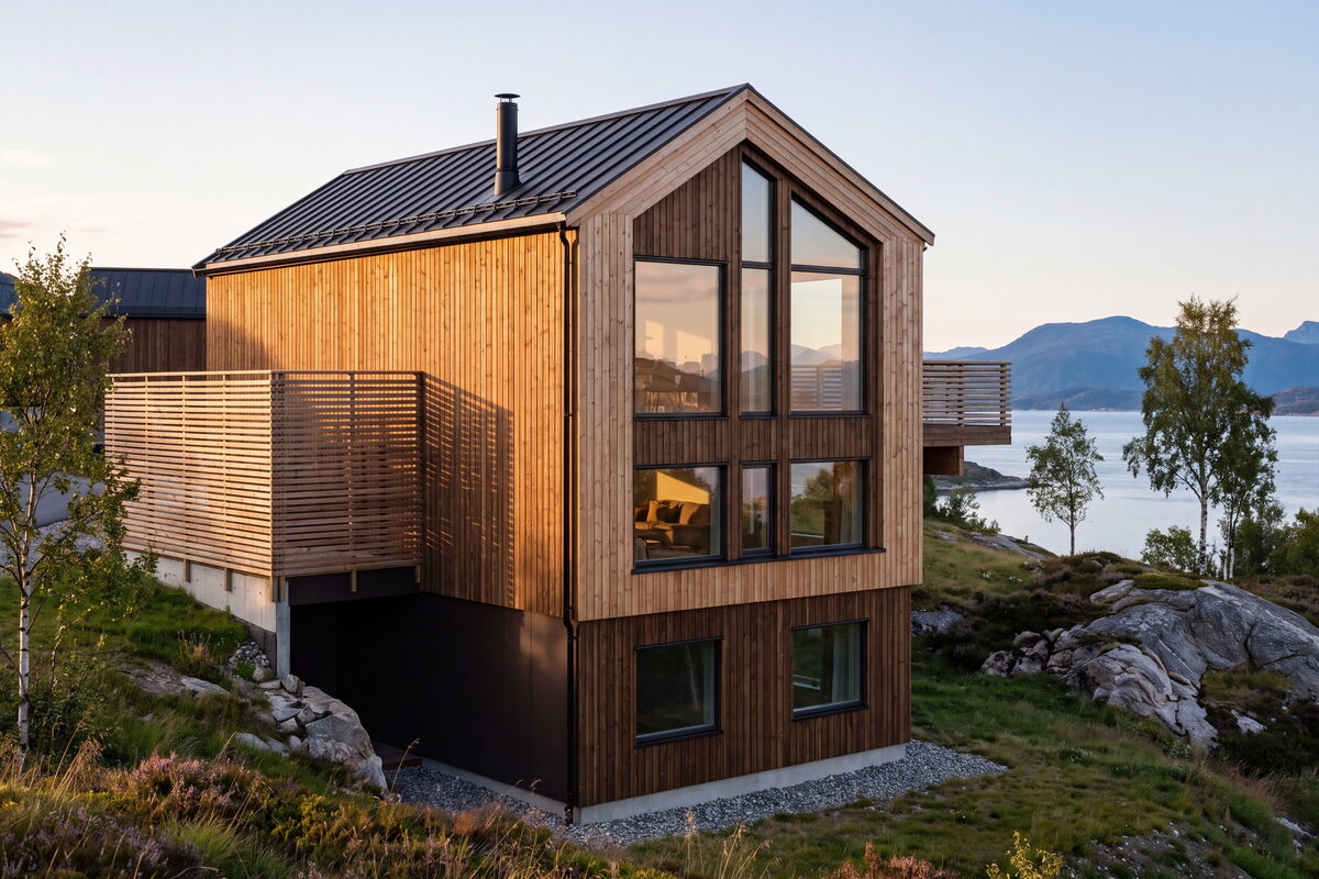 Enebolig i rekke med sokkel — Remvika Terrasse